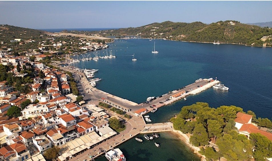skiathos:-a-tapestry-of-history,-forests,-beaches,-and-the-iconic-airport