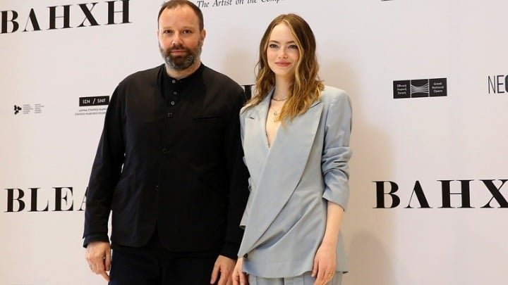 “bugonia”-greek-premiere:-lanthimos’-relates-emma-stone’s-surprise-message