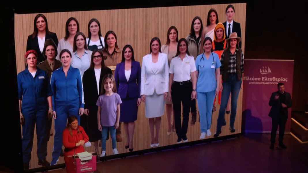 Η Κωνσταντοπούλου πυροσβέστης, λιμενικός, δικαστής και… στρατιώτης – Παρουσίασε το πρόγραμμα της Πλεύσης Ελευθερίας με τις ΑΙ εκδοχές της