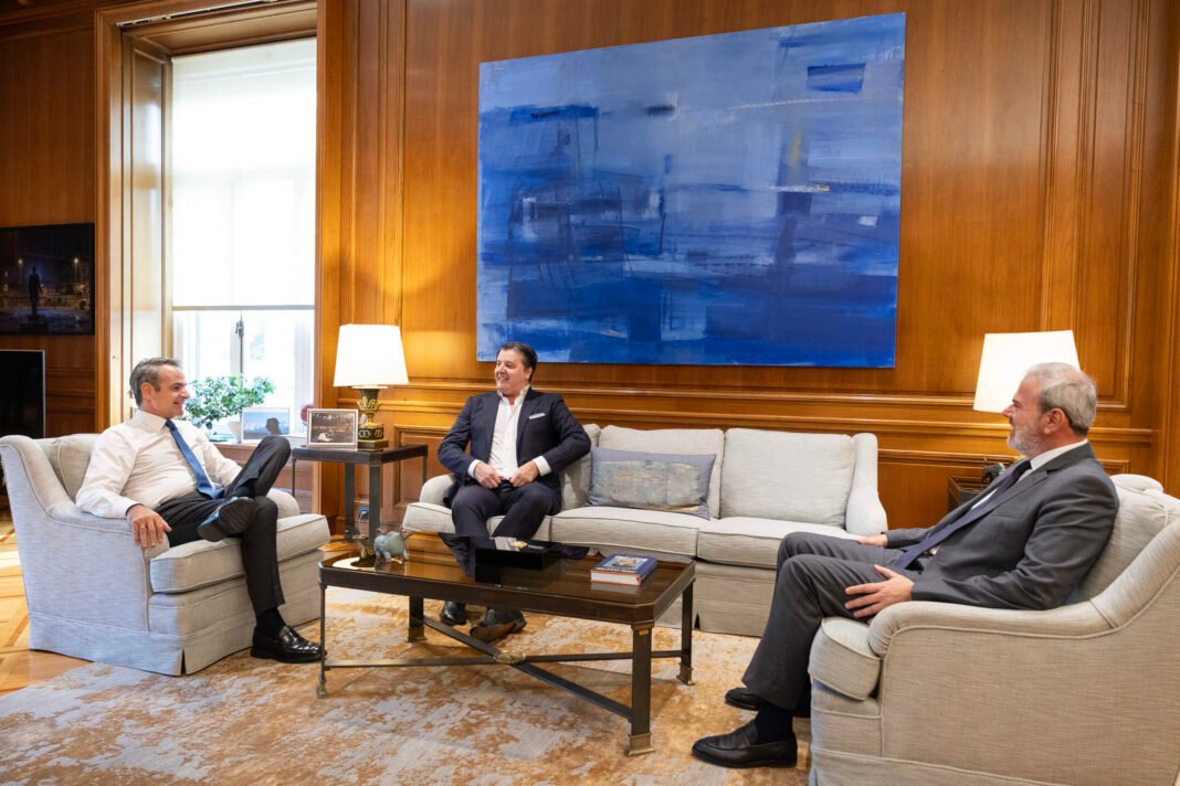Συνάντηση του Κυριάκου Μητσοτάκη με τον πρόεδρο της Euroleague Basketball
