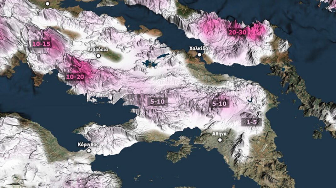 Τσουχτερό κρύο, χιονόπτωση και παγετός: Χάρτες δείχνουν πώς θα είναι ο καιρός τις επόμενες μέρες, δείτε πού στην Αττική θα πέσουν χιόνια