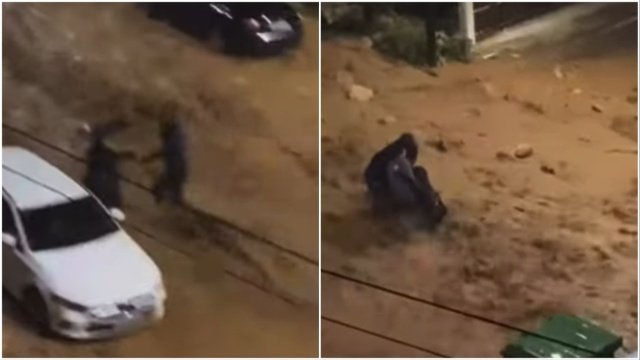 Γυναίκα-σώθηκε-την-τελευταία-στιγμή-από-ορμητικό-χείμαρρο-στην-Άνω-Γλυφάδα,-δείτε-βίντεο