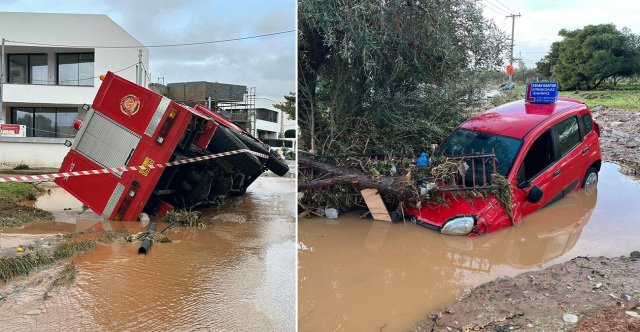 Σοβαρές καταστροφές στη Βάρη από τη κακοκαιρία, γυναίκα σκαρφάλωσε σε δέντρο για να σωθεί από τα ορμητικά νερά