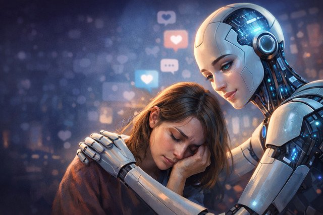 Ψηφιακή παρηγοριά ή ψευδαίσθηση σχέσης; Όταν η τεχνητή νοημοσύνη «ακούει» και «συμπάσχει» – Τα οφέλη και οι κίνδυνοι Ψηφιακή-παρηγοριά-ή-ψευδαίσθηση-σχέσης;-Όταν-η-τεχνητή-νοημοσύνη-«ακούει»-και-«συμπάσχει»-–-Τα-οφέλη-και-οι-κίνδυνοι