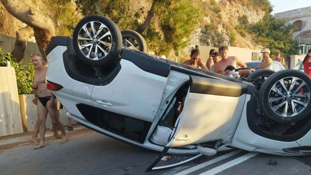 Μεθυσμένος οδηγός στα Χανιά τουμπάρισε το αυτοκίνητό του μπροστά στα μάτια ζευγαριού που αρραβωνιαζόταν Μεθυσμένος-οδηγός-στα-Χανιά-τουμπάρισε-το-αυτοκίνητό-του-μπροστά-στα-μάτια-ζευγαριού-που-αρραβωνιαζόταν