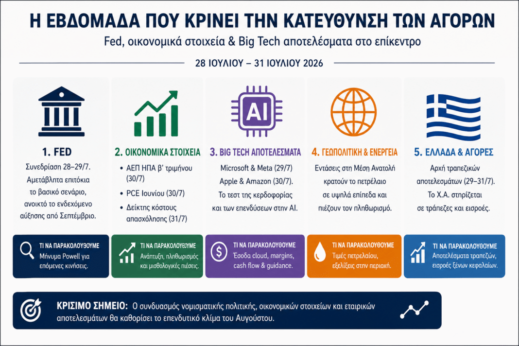 Η εβδομάδα που μπορεί να κρίνει τον Αύγουστο των αγορών: Fed, αμερικανικό ΑΕΠ και η δεύτερη μεγάλη δοκιμασία της AI Η-εβδομάδα-που-μπορεί-να-κρίνει-τον-Αύγουστο-των-αγορών:-fed,-αμερικανικό-ΑΕΠ-και-η-δεύτερη-μεγάλη-δοκιμασία-της-ai