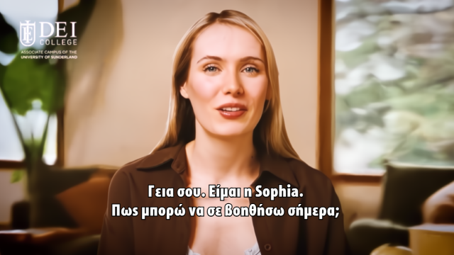 Το DEI College παρουσιάζει τη Sophia. Την πρώτη 24/7 βοηθό AI που αλλάζει τον τρόπο με τον οποίο μαθαίνουν οι φοιτητές Το-dei-college-παρουσιάζει-τη-sophia.-Την-πρώτη-24/7-βοηθό-ai-που-αλλάζει-τον-τρόπο-με-τον-οποίο-μαθαίνουν-οι-φοιτητές