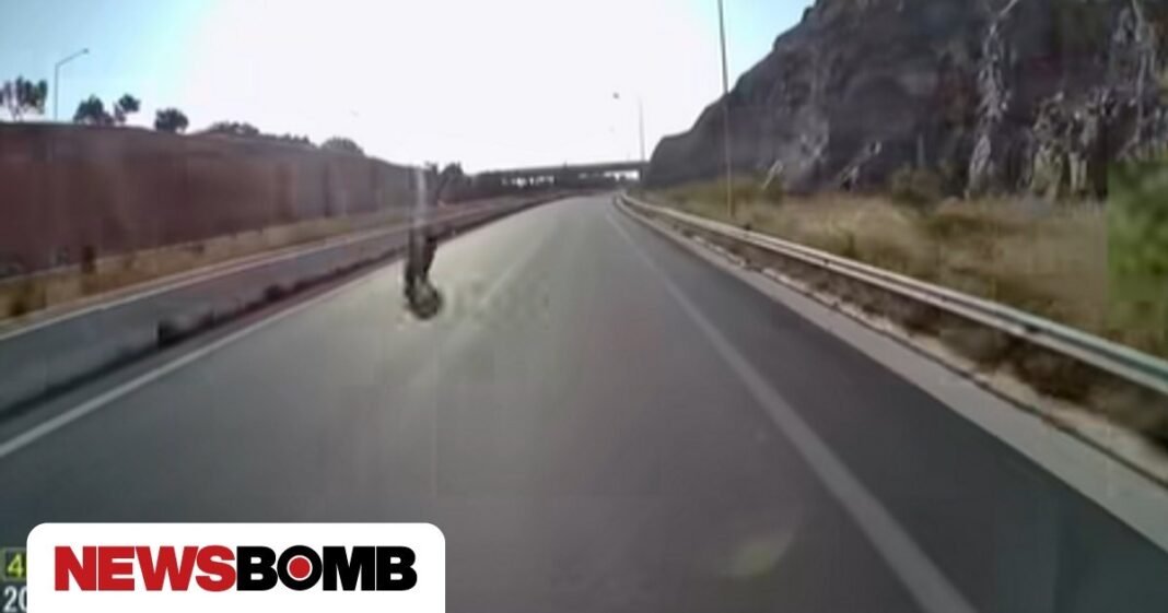 Κρήτη:-Μοτοσυκλέτα-προσπερνά-αυτοκίνητο-με-200-χλμ.-την-ώρα-και-χάνεται