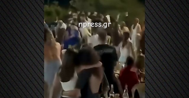 Άγριος-καβγάς-και-ξύλο-σε-πανηγύρι-στο-Αντίρριο:-Εκτοξεύτηκαν-τραπέζια-και-καρέκλες,-δείτε-βίντεο