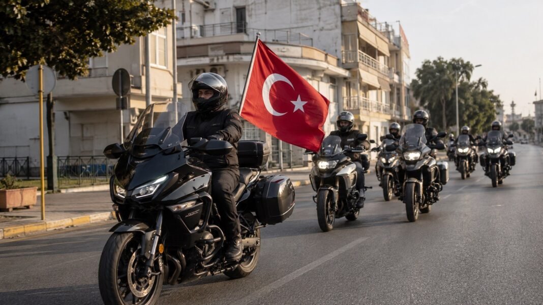 Κομοτηνή: Μοτοσικλετιστές με τουρκικά εμβατήρια και το σήμα των «Γκρίζων Λύκων» (video) Κομοτηνή:-Μοτοσικλετιστές-με-τουρκικά-εμβατήρια-και-το-σήμα-των-«Γκρίζων-Λύκων»-(video)