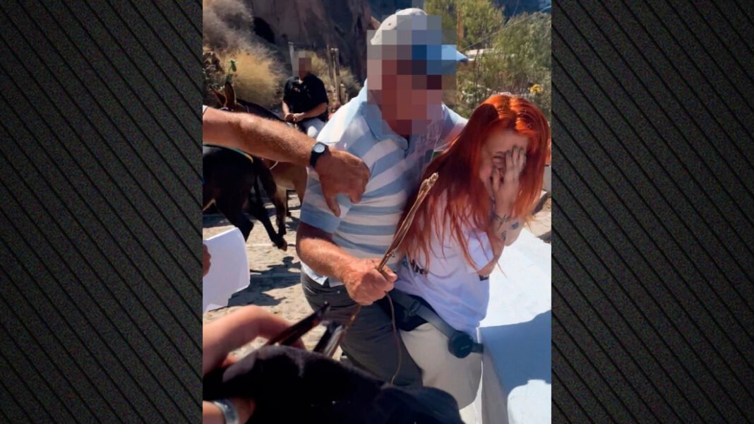 Αγωγιάτες επιτέθηκαν σε ακτιβίστριες στη Σαντορίνη που διαμαρτύρονταν για τη χρήση γαϊδουριών στη μεταφορά τουριστών, δείτε βίντεο Αγωγιάτες-επιτέθηκαν-σε-ακτιβίστριες-στη-Σαντορίνη-που-διαμαρτύρονταν-για-τη-χρήση-γαϊδουριών-στη-μεταφορά-τουριστών,-δείτε-βίντεο