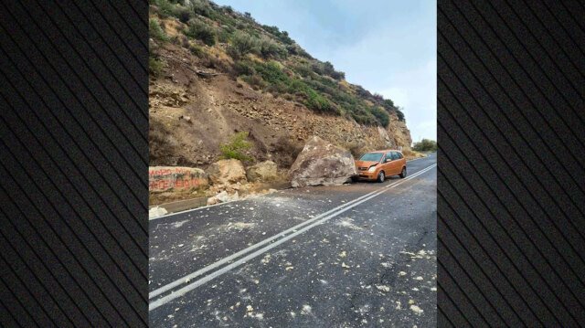 Τεράστιος-βράχος-έπεσε-μπροστά-σε-εν-κινήσει-αυτοκίνητο-στην-Ιεράπετρα