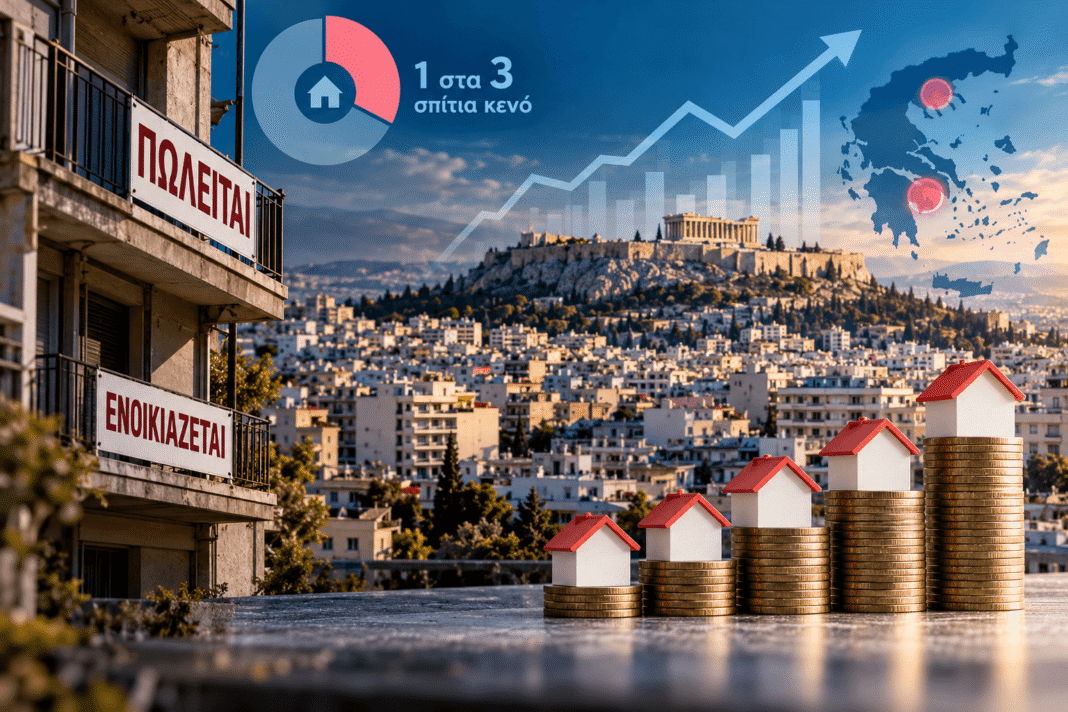 Η στεγαστική βόμβα των 140 δισ.: Ένα στα τρία σπίτια κενό, αλλά η Ελλάδα δεν έχει πού να στεγάσει τους πολίτες της Η-στεγαστική-βόμβα-των-140-δισ.:-Ένα-στα-τρία-σπίτια-κενό,-αλλά-η-Ελλάδα-δεν-έχει-πού-να-στεγάσει-τους-πολίτες-της