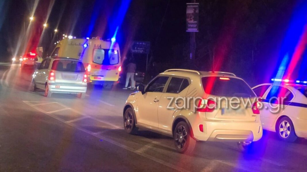 Τροχαίο-με-έναν-τραυματία-στα-Χανιά,-μηχανή-συγκρούστηκε-με-αυτοκίνητο