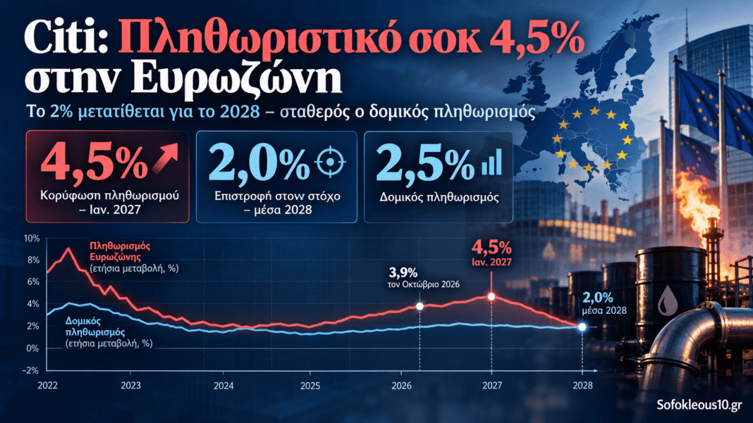 citi:-Πληθωριστικό-σοκ-4,5%-στην-Ευρωζώνη-–-Το-2%-μετατίθεται-για-το-2028-και-η-ΕΚΤ-βρίσκεται-μπροστά-σε-νέο-αδιέξοδο